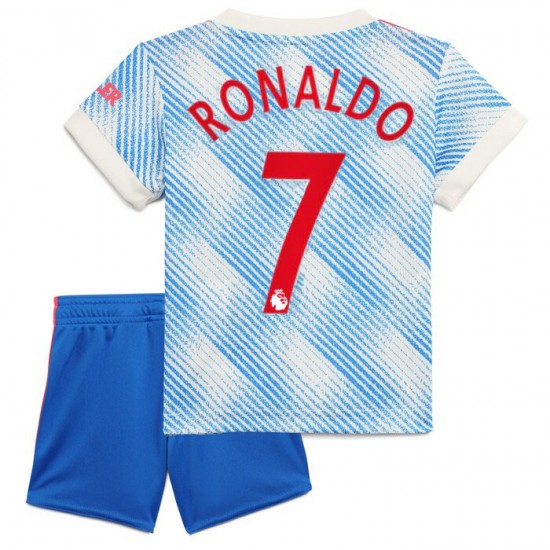 Camisola Manchester United Cristiano Ronaldo 7 Criança Equipamento Segundo 2021-2022 Manga Curta